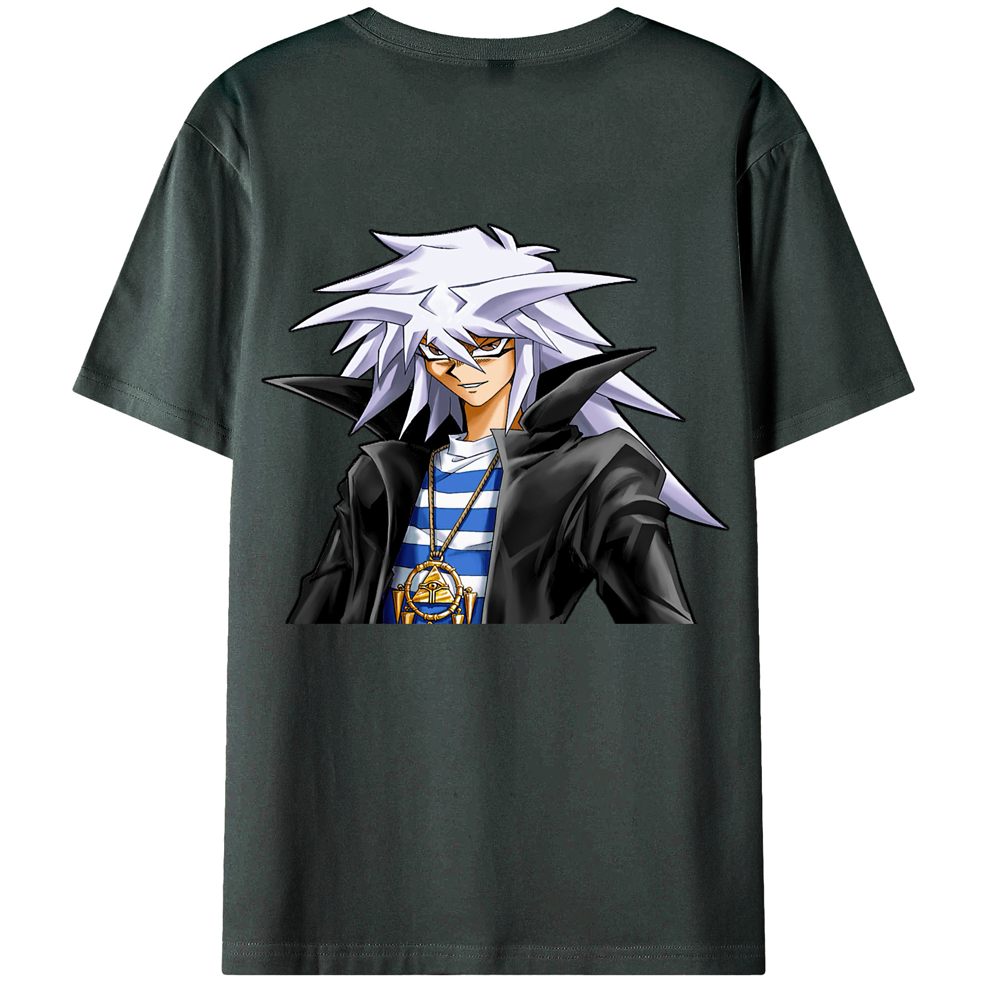 （画像用） 遊☆戯☆王 Yu-Gi-Oh! 綿100％ メンズ半袖Tシャツ（バックプリント） 通気性